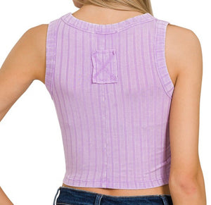 Bold Crop Tank Fuchsia