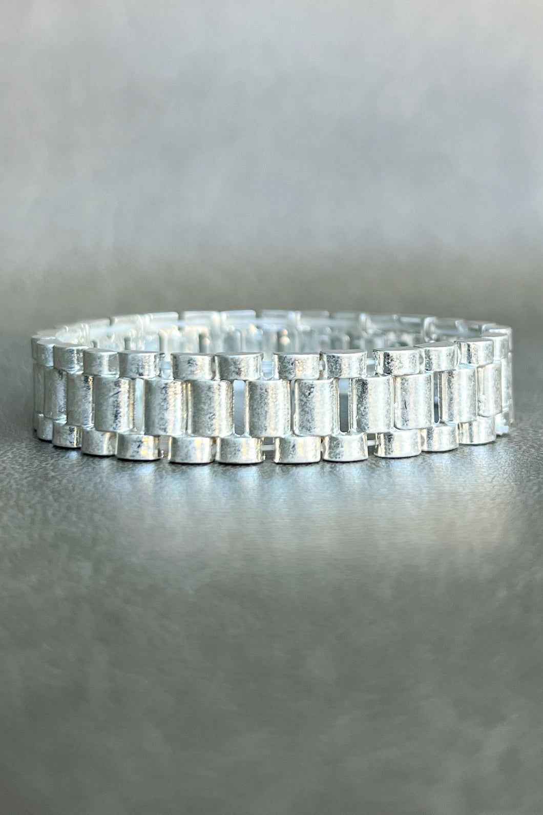 Millie Bracelet-Worn Silver