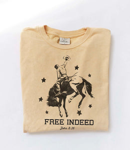Free Indeed Faith Inspired Graphic Tee