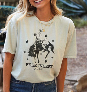 Free Indeed Faith Inspired Graphic Tee