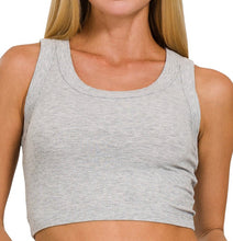 Load image into Gallery viewer, Confidence Crop Tank Heather Grey
