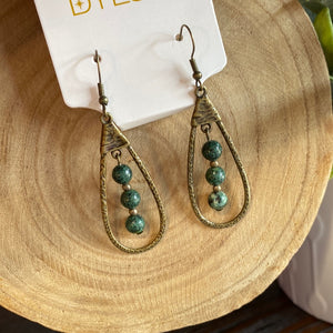 Sherri Earrings-African Turquoise