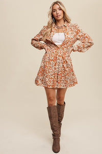 Falling Leaves Shirt Dress