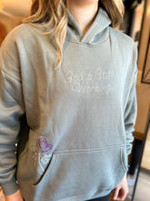 Load image into Gallery viewer, God&#39;s Still Working -Embroidered Hoodie
