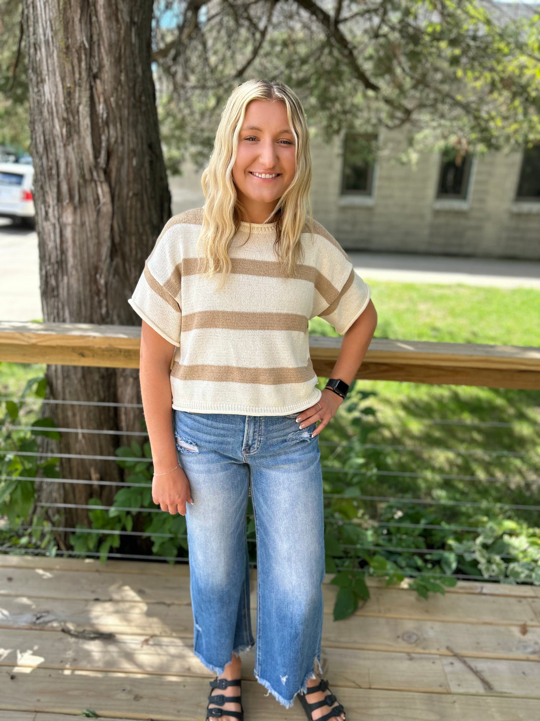 Shaylynn Cropped Flare Denim