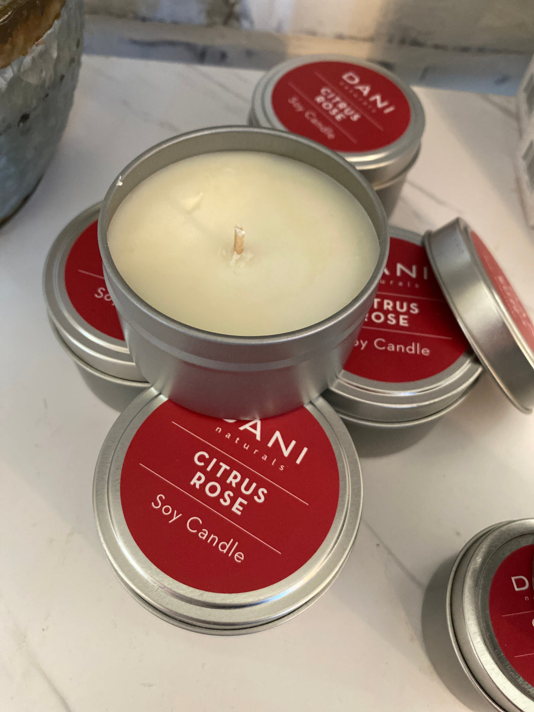 Citrus Rose Candle Tin 6oz