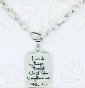 GW Keep The Faith Necklace Silver