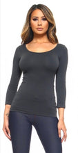 Load image into Gallery viewer, Seamless Long Sleeve Scoop Neck Top
