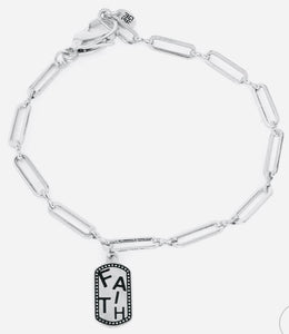 GW Faith Statement Bracelet Silver